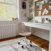 Homy Casa Adjustable Height Stool with 360° Swivel, Ergonomic Design and Quiet Casters for Home Office, Craft Room and Multi-Task Workspace