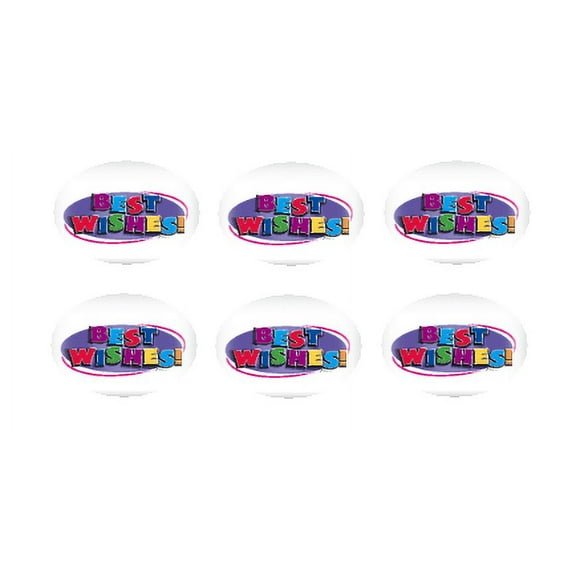 Best Wishes! 12 - 2 inch Cupcake Edible Frosting Photos