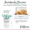 thumbnail image 5 of Outshine Farmhouse Vintage Metal Bread Box & Kitchen Utensil Holder Set, White, 5 of 10