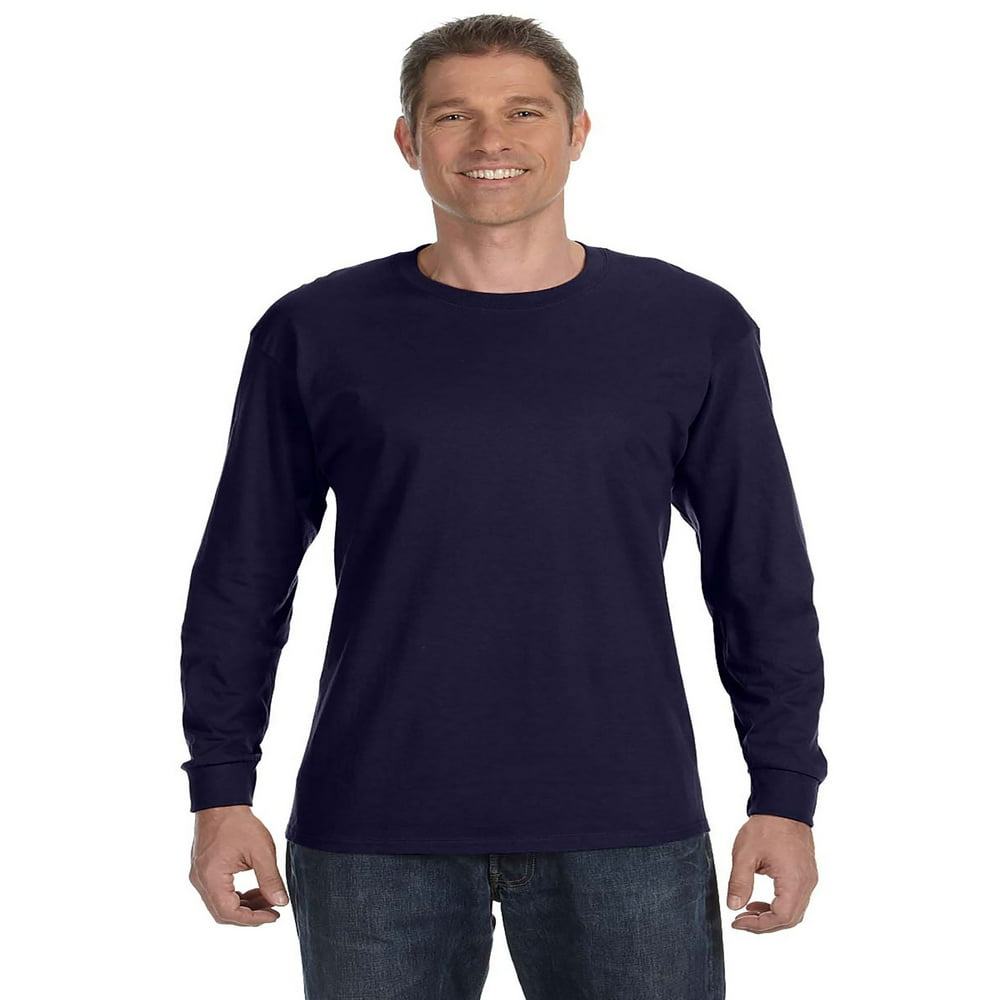 Hanes - Hanes TAGLESS® Long-Sleeve T-Shirt, Style 5586 - Walmart.com ...