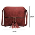 thumbnail image 2 of Ladies crossbody bag, fashion shoulder tassel bag-Wine red, 2 of 5