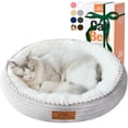 thumbnail image 1 of Camas lavables para gatos de interior de 20 pulgadas cama redonda donut para mascotas gatos perros pequeños cachorros gatitos fondo antideslizante cam, 1 of 8