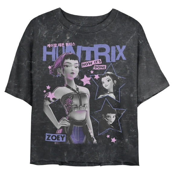 Juniors KPop Demon Hunters Zoey Idol Stars Cropped T-Shirt