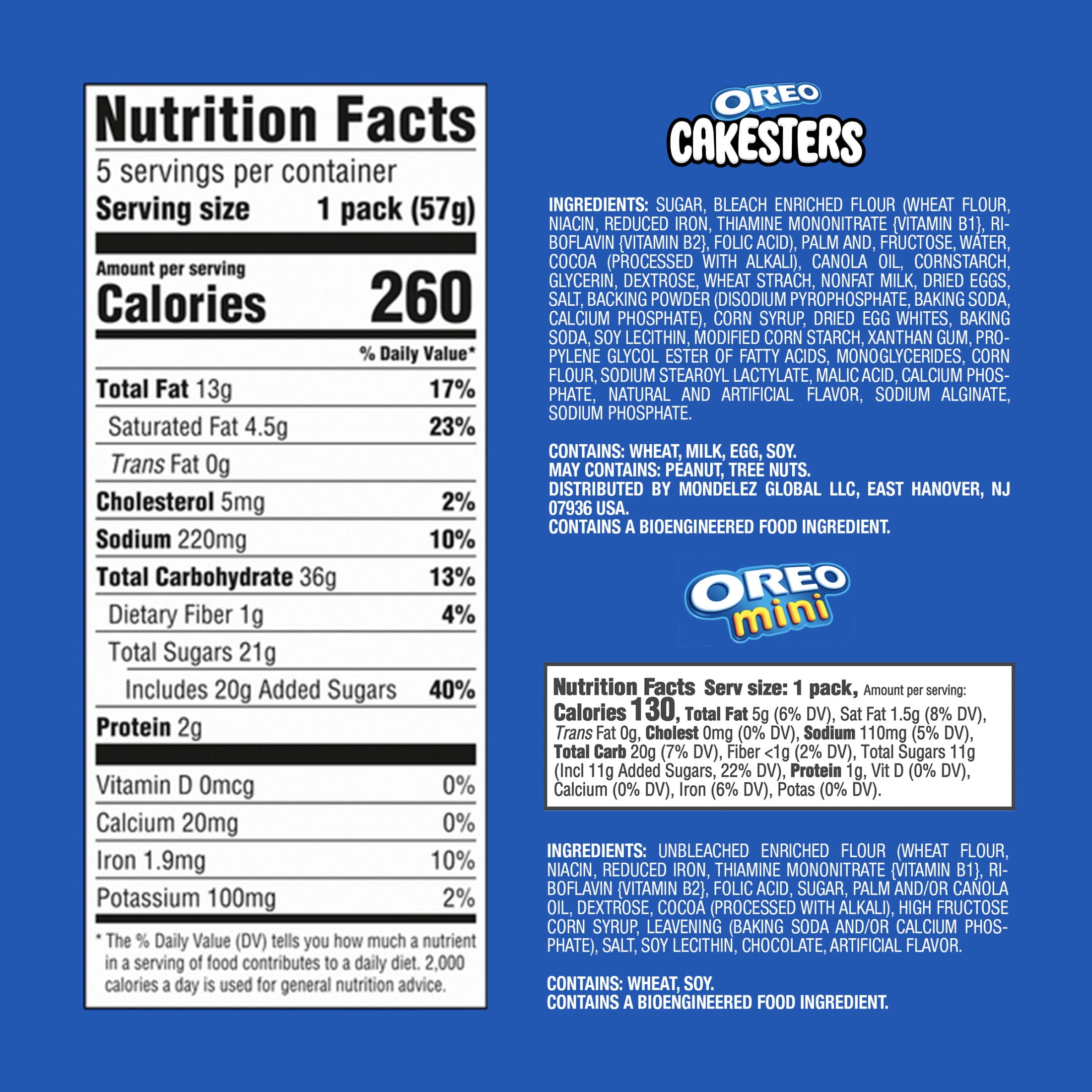 OREO Cakesters Soft Snack Cakes, 3 Boxes (15 Total Snack Packs) + Bonus OREO Mini Cookie Snack Pack