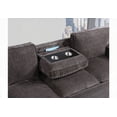thumbnail image 5 of Bedroom Modern Grey Pull Out Sofa with 2 Cup Holders 220cm Polyester, 5 of 11