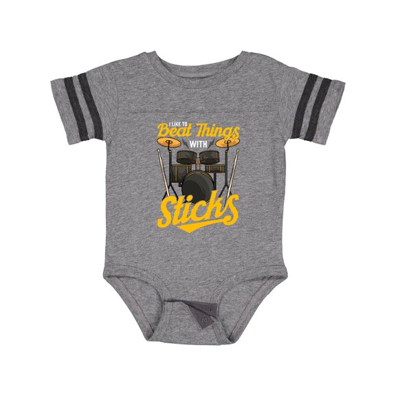 Inktastic Drummer Funny Drum Music Quote Boys or Girls Baby Bodysuit