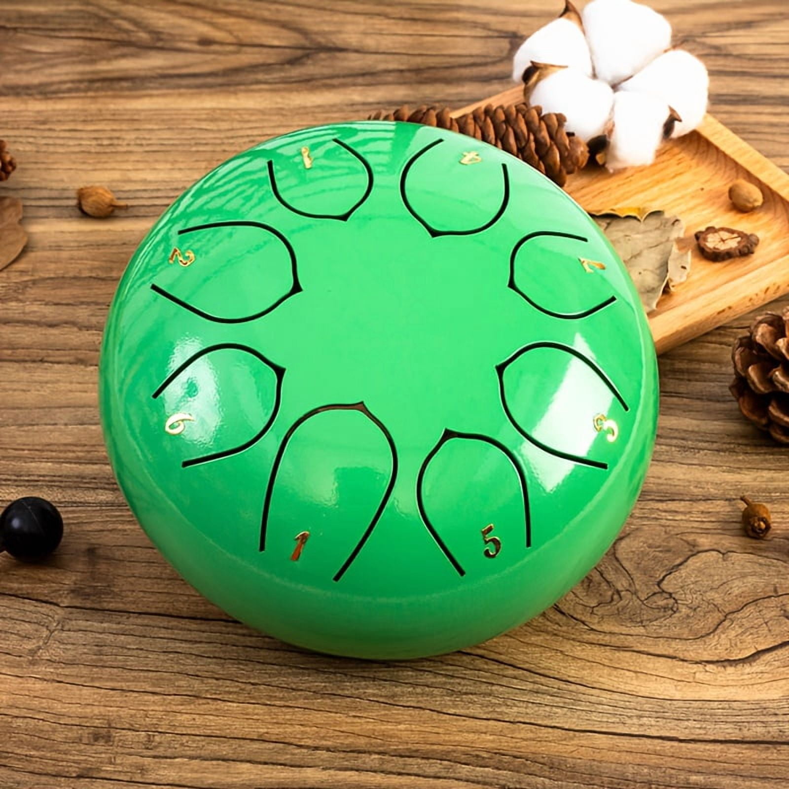 Steel Tongue Drum 6 Inch 8 Tone with Mallets, Hand Pan Drum for Meditation, Purple