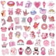 thumbnail image 3 of Paquete de pegatinas Mix and Match Pink Anime, vinilo impermeable, 200 unidades, 3 of 3