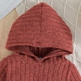 thumbnail image 4 of Ulitacool Girls Fall Outfits Long Sleeve Cat Themed Knit Hooded Top And Dress Outfit Cozy Winter Fall Wardrobe Classic Basic Playsuit red 2-3 Years, 4 of 9