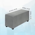 thumbnail image 2 of Stretch Ottoman Cover Rectangular Fit Length 33"-40", Medium, Light Gray, 2 of 6