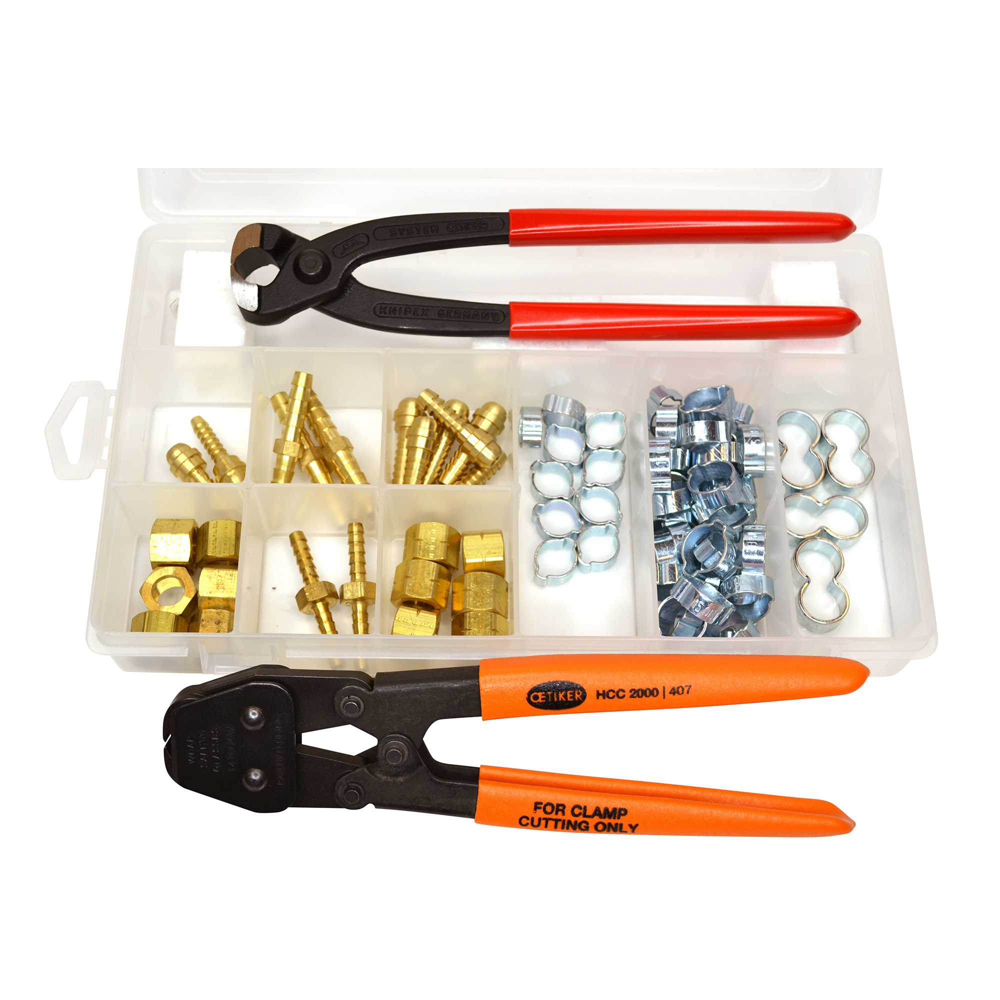 Oetiker 18500106 Welding Hose Repair Kit (2Ear & Twin clamps, zinc