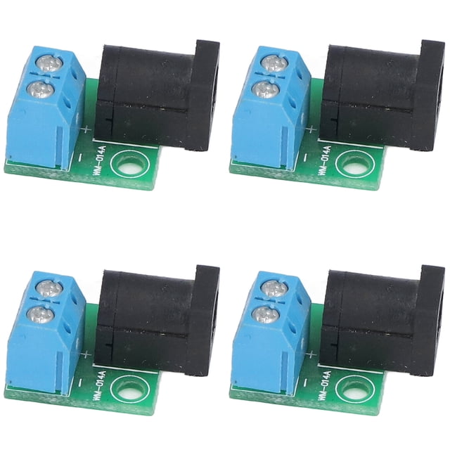 5.5x2.1mm Adapter, Brass 1V-36V 1A-5A 4Pcs DC Connector Board Less Resistance For Monitoring Equipment For Routers
