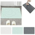 thumbnail image 7 of TAROFISH Diatomaceous Earth Bath Mat 15.75x23.62 Inch Fast Absorbing Quick Dry Bathroom Rug Non-slip Shower Mat Stone Bath Mat for Bathroom Floor,Light Gray,1PC, 7 of 7