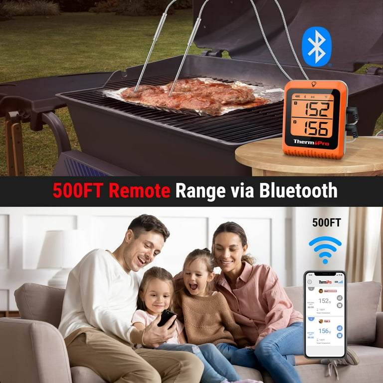 Wireless Meat Thermometer with Bluetooth, Remote Smart 500FT