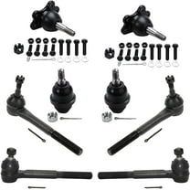 Detroit Axle - Front Tie Rods Ball Joints Replacement for Stamped Steel Lower Control Arms 4WD Chevy GMC K1500 K2500 Suburban Tahoe Yukon - 8pc Set