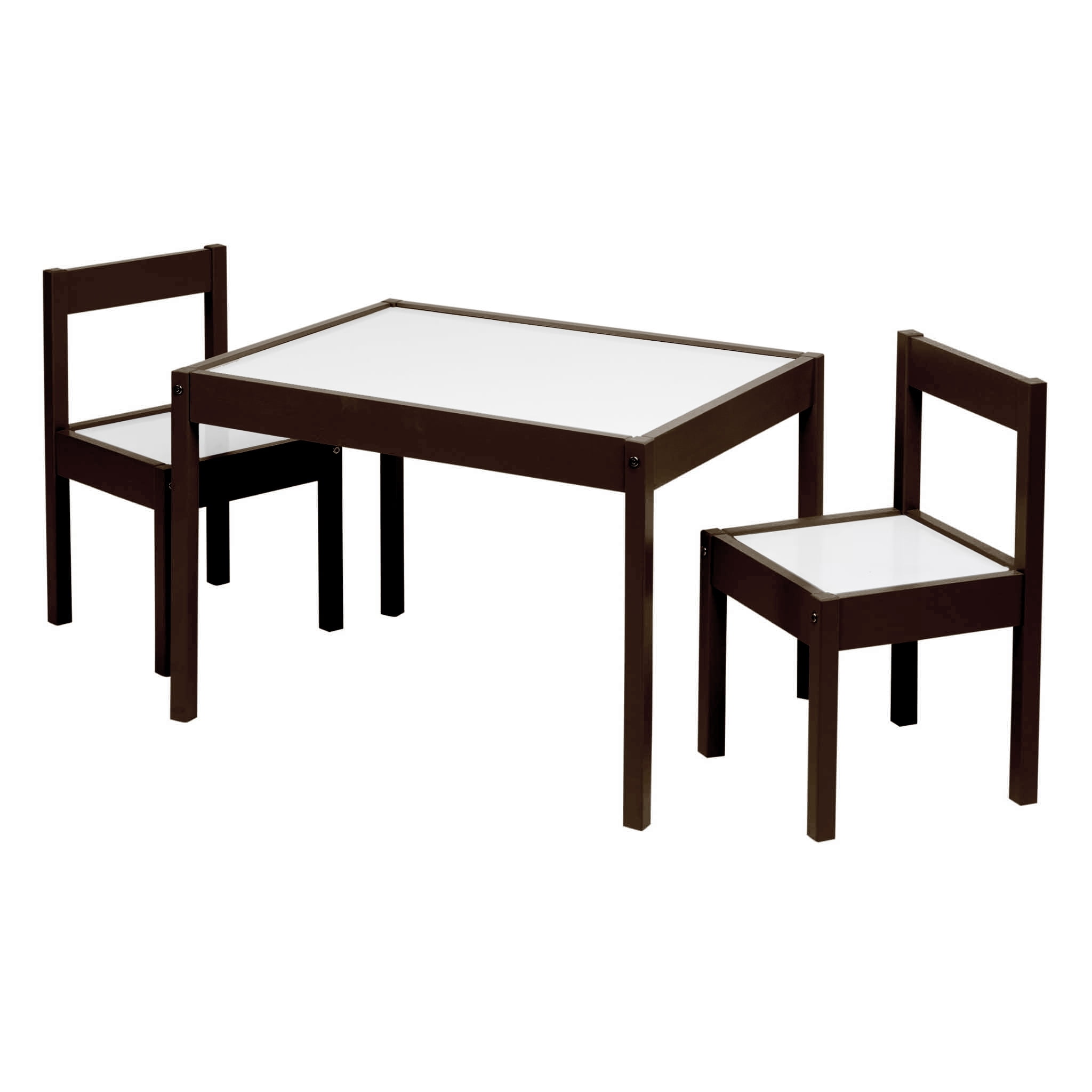 Mainstays 3Pcs Kids Table Set, Espresso