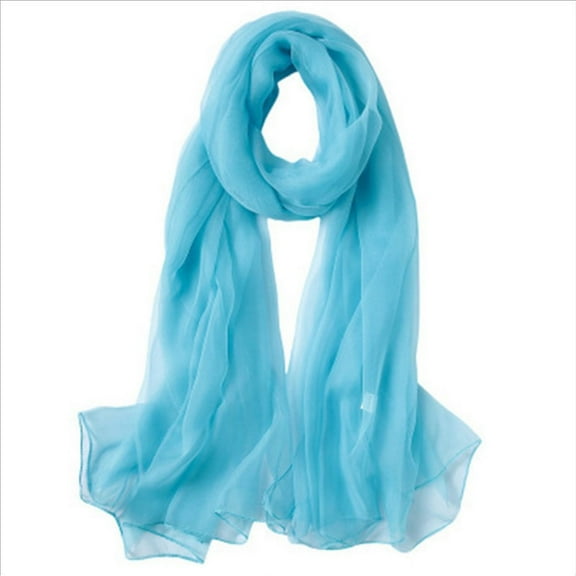 Solid Color Silk Feeling Scarf Fashion Scarves Wrap Long Lightweight Shawls for Women
