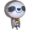 Anagram Sloth Rainbow 19" Party SuperShape Mylar Foil Balloon