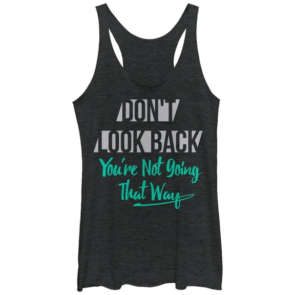 Women's CHIN UP Don't Look Back  Racerback Tank Top Black Heather Small