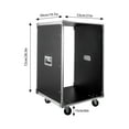 thumbnail image 5 of 16U Cabinet, Portable Rolling Network Server Rack with Wheels for Conference, 5 of 15
