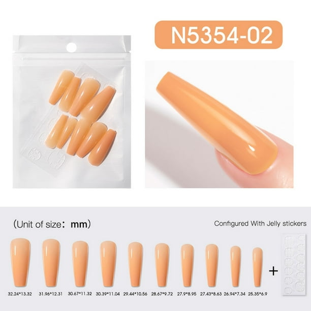 Herrnalise Press on Nails Medium Design, Fake Nails Almond and Square