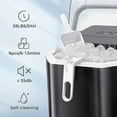 thumbnail image 3 of Antarctic Star Countertop Ice Maker,26lbs/24Hrs,9 Bullet Ice Cubes Every 6 Minutes,S/L,Self-Cleaning countertop ice Makers with Basket and Scoop,Perfect for Home, Kitchen, RV, Camping (Black), 3 of 14