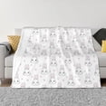 thumbnail image 1 of Fotbe Heart Rabbit Manta de Franela con Estampado, Manta Ultrasuave para Cama, Sofá, Auto, Hipoalergénica y Antibolitas-40"x30", 1 of 6