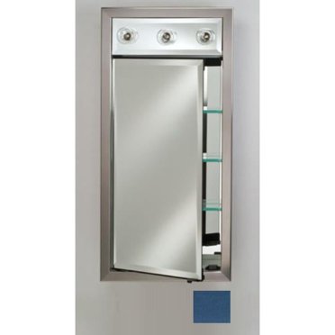 Afina Corporation SD-LC2440RCOLBL 24x40 Contemporary Integral Lighted Single Door - Colorgrain Blue