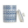 thumbnail image 3 of 10 Strawberry Street Marina 3 Pieces Ceramic Canister Set, White, Blue, 3 of 5