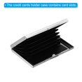 thumbnail image 5 of Uxcell RFID Credit Card Holder Metal Wallet 6 Slots Men Women Hard Protector Case Brown 2 Pack, 5 of 6