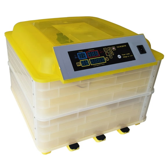 INTBUYING 110V Poultry Egg Incubator 112 Eggs Digital Fully Automatic Hatcher Turning Temperature Control
