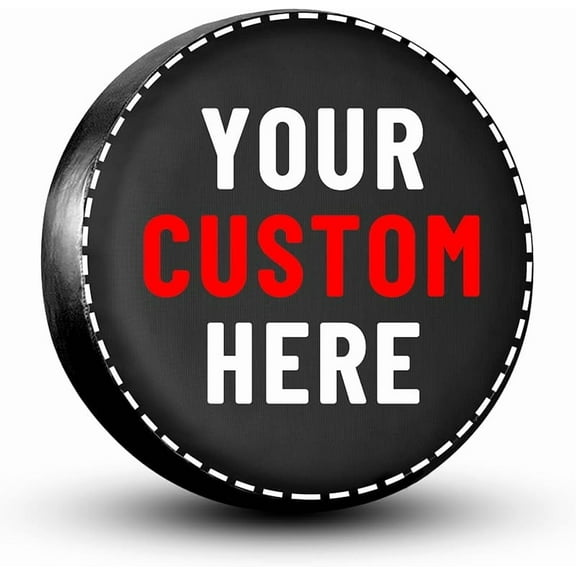 Custom Spare Tire Cover, Personalized RV Spare Tire Cover Design Your Own Image Text, Customized Wheel Tire Cover Waterproof Dust-Proof for Trailer Camper SUV Truck Universal All Vehicles (14"-17")