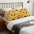 thumbnail image 4 of Yiaed Body Pillow Cover, Ultra Soft Microfiber Pillowcases, Breathable Long Pillow Case, Envelope Closure-Abstract Leopard Print Sunflower (20x54 inch)（Pillow core not included）, 4 of 5