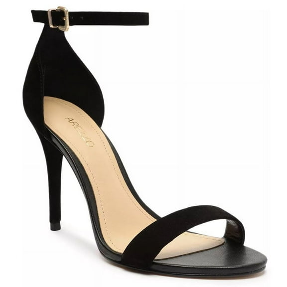 Arezzo BLACK NUBUCK Women's Isabelli High Stiletto Sandals, US 5B