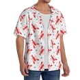 thumbnail image 2 of Sikiie Lobsters And Sea Stars Men's Cuban Shirt, Hawaiian Shirts, Business Casual Button Down Shirts, Short Sleeve Shirt-3X-Large, 2 of 5