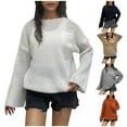 thumbnail image 2 of Utoimkio Women's Oversized Crewneck Sweater Long Sleeve Knit Casual Warm 2025 Fall Pullover Sweaters Tops Winter Outfits, 2 of 4