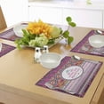 thumbnail image 4 of Ambesonne Ethnic Place Mats Set of 4, Striped Geometric, Standard Size, Multicolor, 4 of 6