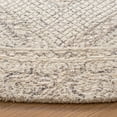 thumbnail image 3 of SAFAVIEH Abstract Grosvenor Geometric Wool Area Rug, Ivory/Gray, 8' x 8' Round, 3 of 10