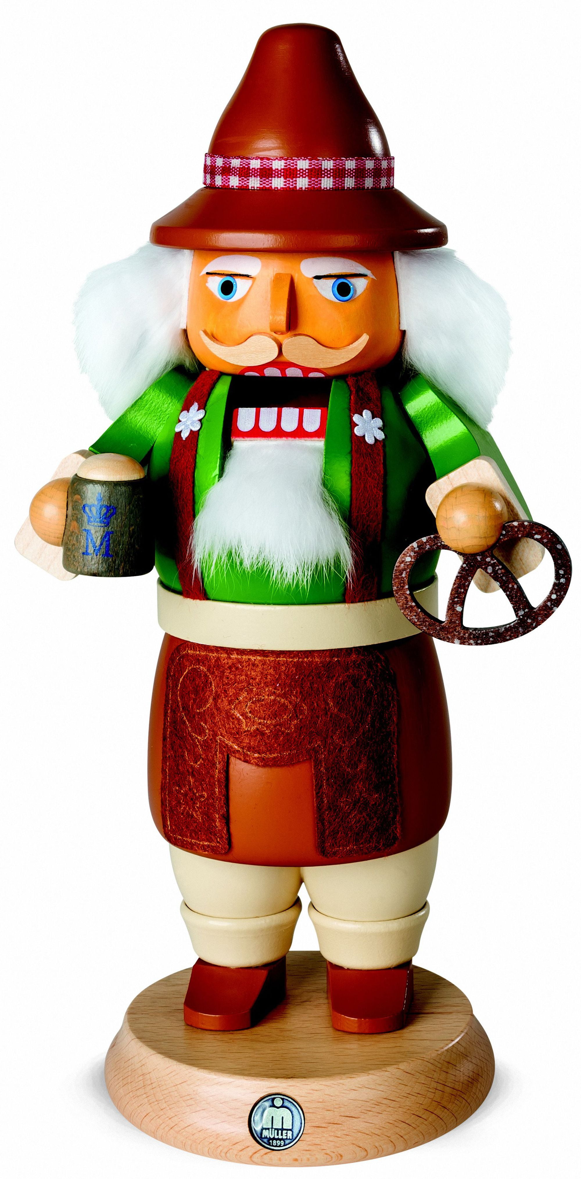 German nutcracker and incense smoker Bavarian on Oktoberfest, height 27