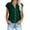 Green, variant on Giftesty Womens Spring Fashion 2024 Fashion Women's Short Sleeve Turndown Collar Round-Neck Button Casual Elastic Comfy Blouse Shirts