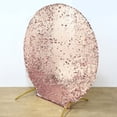 thumbnail image 2 of Efavormart 7.5ft Blush/Rose Gold Big Payette Sparkle Sequin Round Wedding Arch Cover, Shiny Shimmer Backdrop Stand Cover - 2-Sided Custom Fit, 2 of 10