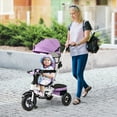 thumbnail image 2 of Gymax 5-in-1 Folding Trike for Toddlers 1-5 Years Old w/ Safety Harness Storage Pink, 2 of 10