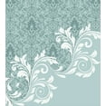 thumbnail image 3 of Vintage Duvet Cover Set, Retro Floral Ivy Leaves with Swirls Abstract Vector Art, Decorative 2 Piece Bedding Set with 1 Pillow Shams, Twin Size, Slate Blue Pale Blue, by Ambesonne, 3 of 3