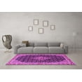 thumbnail image 3 of Ahgly Company Indoor Square Medallion Purple Traditional Area Rugs, 6' Square, 3 of 4