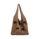 thumbnail image 1 of Lindo Bolso Mano Ganchillo Con Lazo Bolso Hombro Verano Bolso Playa para Mujer (marrón Claro), 1 of 9