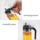 thumbnail image 3 of Botellas dispensadoras de aceite de oliva, 2 unidades, 450 ml, recipiente para condimentos con tapa automática y 1 pulverizador de aceite de 7 oz, juego de dispensador de aceite vegetal, 3 of 8