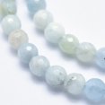 thumbnail image 3 of Natural Aquamarine Beads Strands Grade AB Faceted Round 6mm Hole: 0.8mm about 68pcs/strand 15.7 inch DIY, 3 of 3