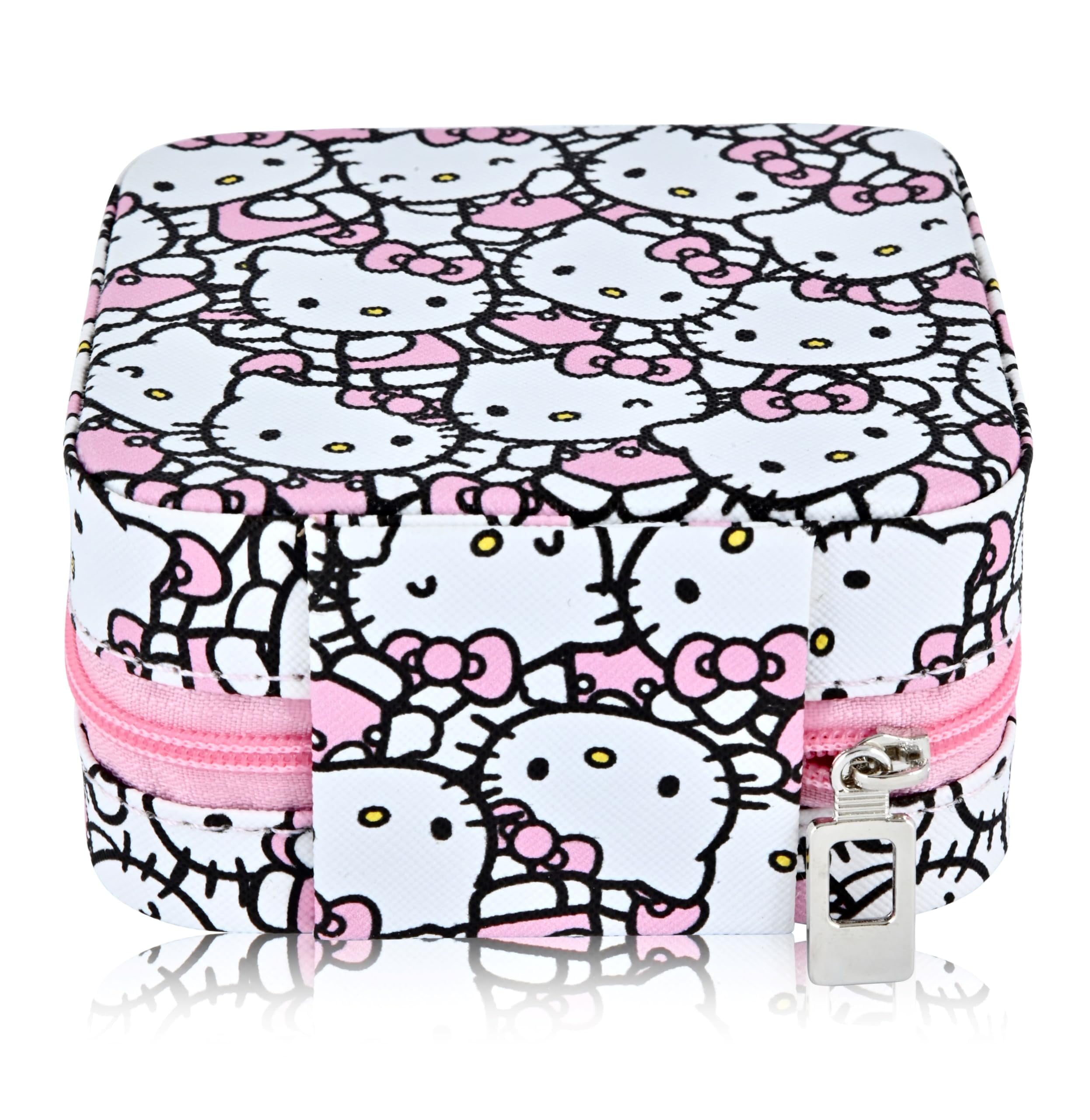 Fast Forward Sanrio Hello Kitty Jewelry Box for Women | Multiple Compartment Jewelry Organizer and Storage Jewelry Holder Gift Box | Jewelry Travel Case with Zipper