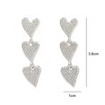 thumbnail image 6 of Visland 1 Pair Drop Earrings Sparkling Straight Hanging Pendants Decorative Hypoallergenic Love Heart Dangle Earrings Jewelry Accessory, 6 of 8