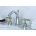 thumbnail image 3 of Kingston Brass Milano Two Handle 8" to 16" Widespread Lavatory Faucet with Brass Pop-up, 3 of 5